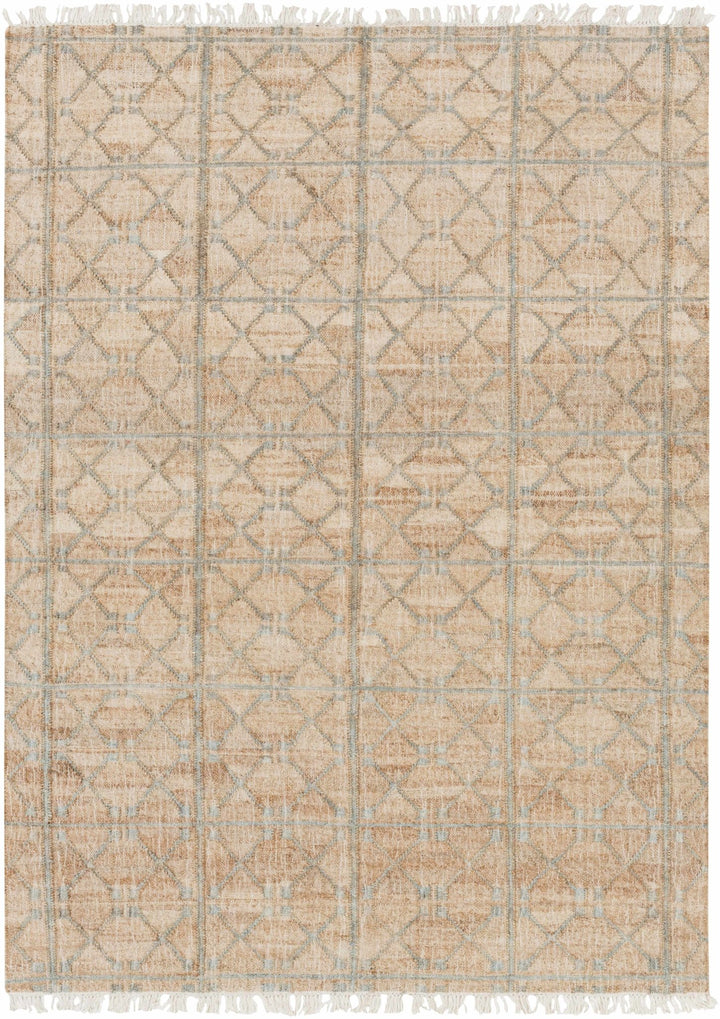 Rice Dusty Sage Contemporary Tan Jute Rug - The Rug Decor