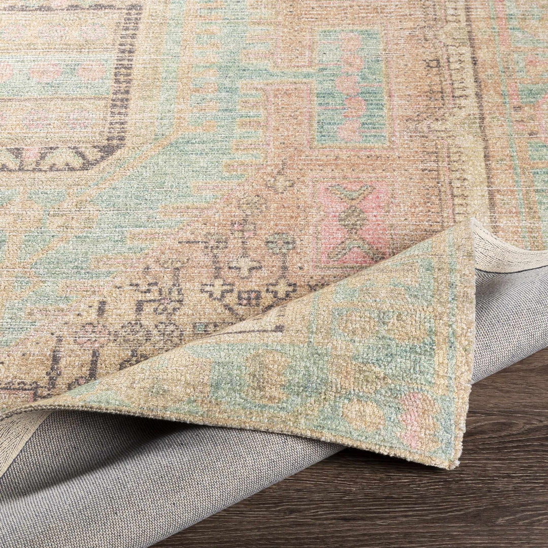 Rickinghall Traditional Style Beige And Blue Hand Tufted Area Rug - The Rug Decor