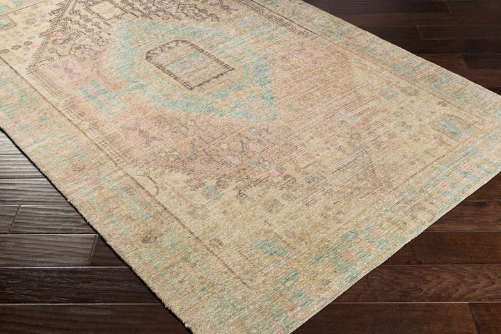 Rickinghall Traditional Style Beige And Blue Hand Tufted Area Rug - The Rug Decor