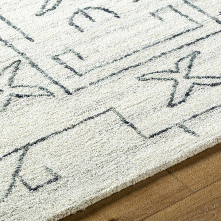 Rider Ivory Contemporary Style Hand Tufted Wool Area Rug - The Rug Decor