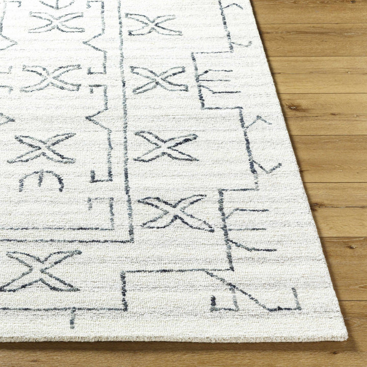 Rider Ivory Contemporary Style Hand Tufted Wool Area Rug - The Rug Decor