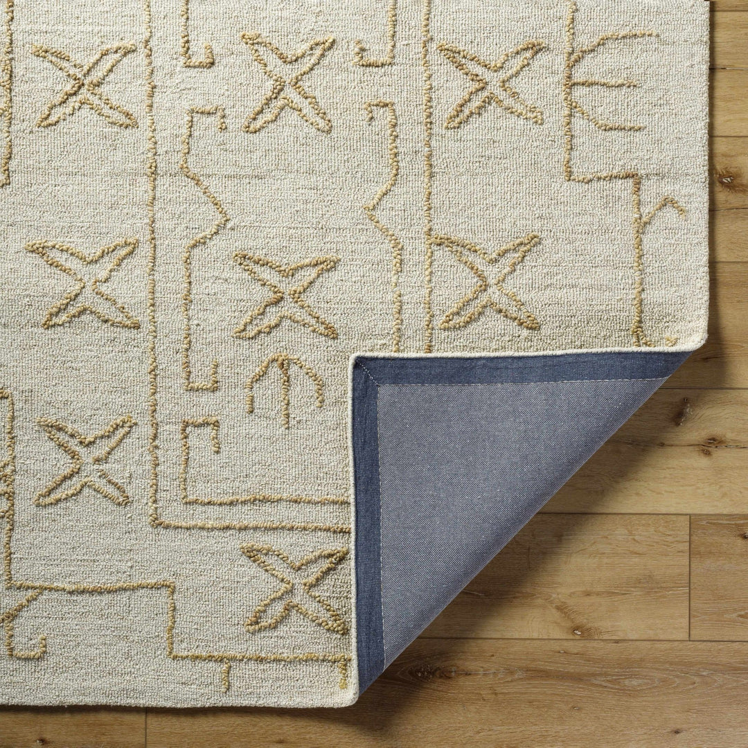 Rider Modern Style Beige And Ivory Hand Tufted Wool Area Rug - The Rug Decor