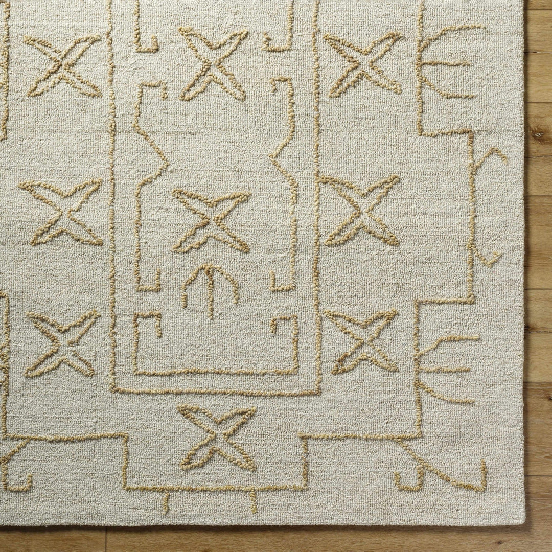 Rider Modern Style Beige And Ivory Hand Tufted Wool Area Rug - The Rug Decor