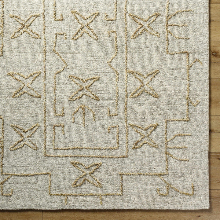 Rider Modern Style Beige And Ivory Hand Tufted Wool Area Rug - The Rug Decor