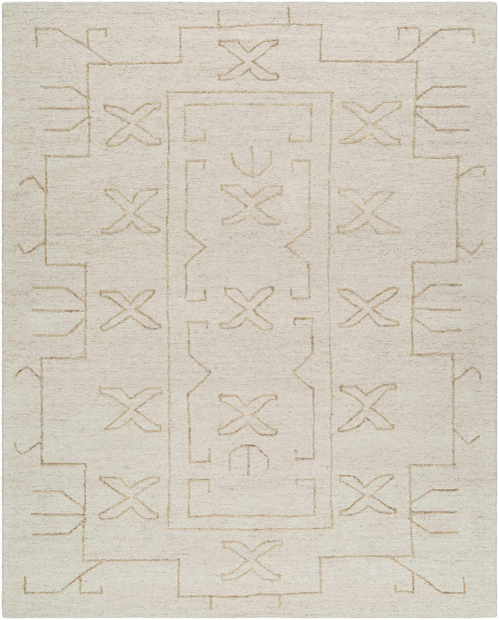 Rider Modern Style Beige And Ivory Hand Tufted Wool Area Rug - The Rug Decor