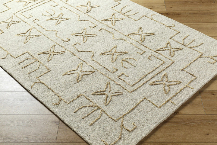 Rider Modern Style Beige And Ivory Hand Tufted Wool Area Rug - The Rug Decor