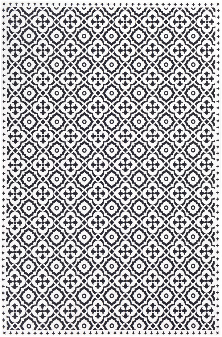 Ridleyton Modern Geometrical Design Black And White Area Rug
