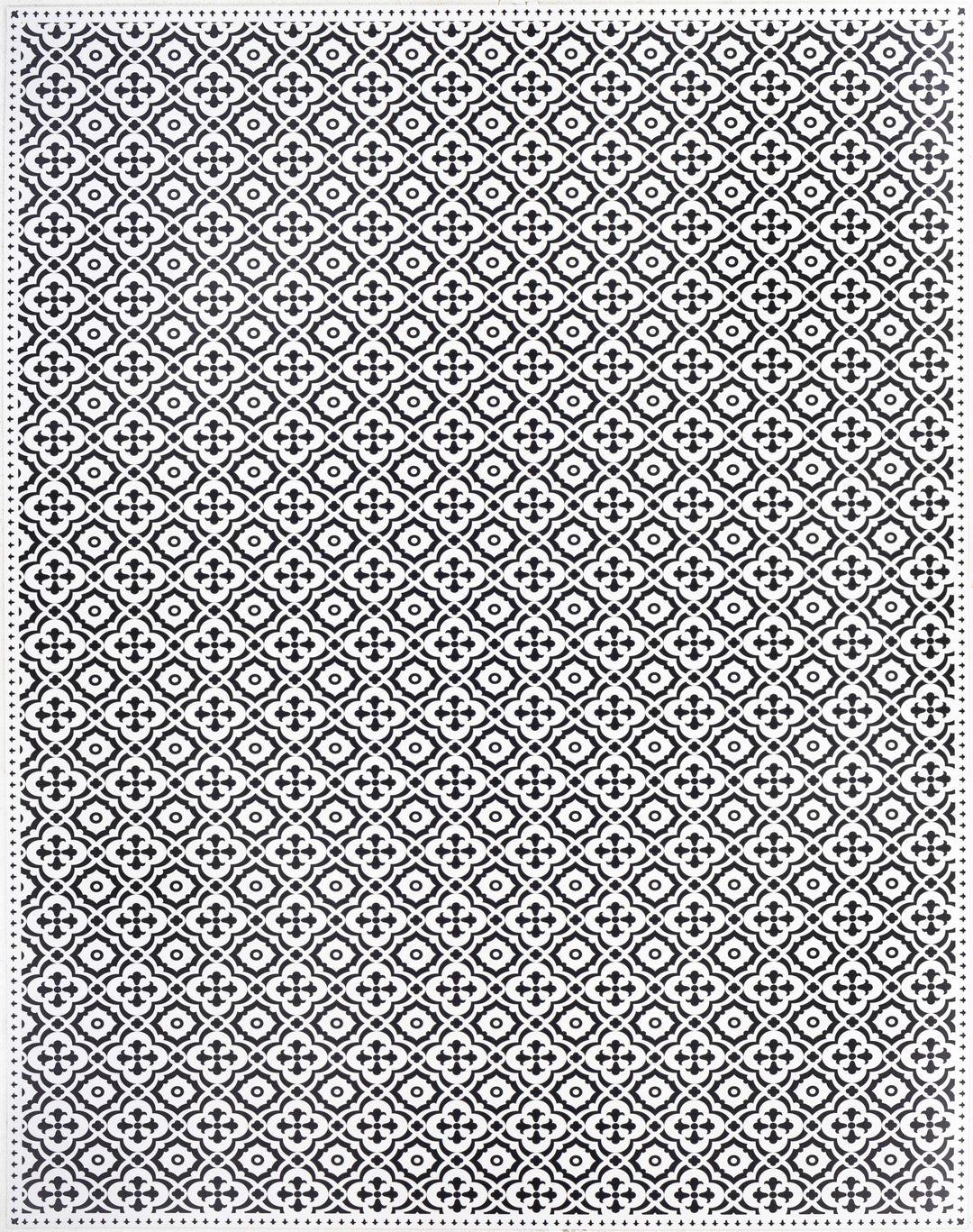 Ridleyton Modern Geometrical Design Black And White Area Rug