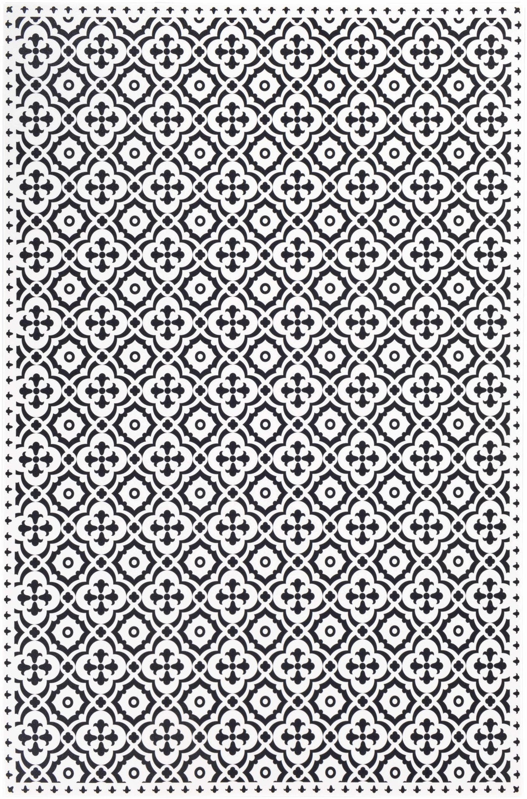 Ridleyton Modern Geometrical Design Black And White Area Rug - The Rug Decor