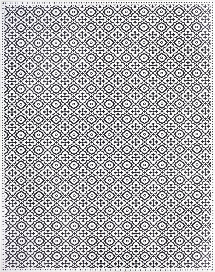 Ridleyton Modern Geometrical Design Black And White Area Rug - The Rug Decor