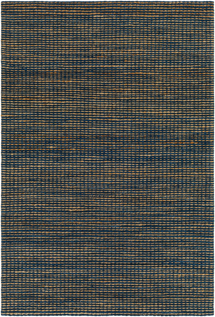 Riki Contemporary Blue And Beige Jute and Wool Rug - The Rug Decor