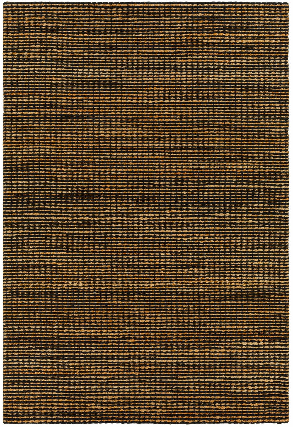 Riki Contemporary Style Black And Tan Wool and Jute Rug - The Rug Decor