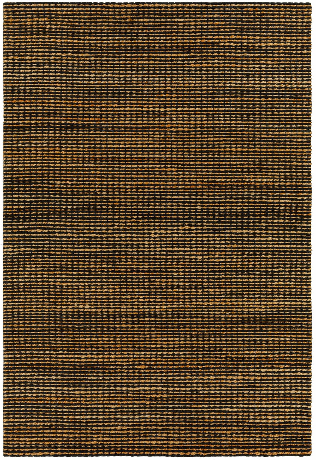 Riki Contemporary Style Black And Tan Wool and Jute Rug - The Rug Decor