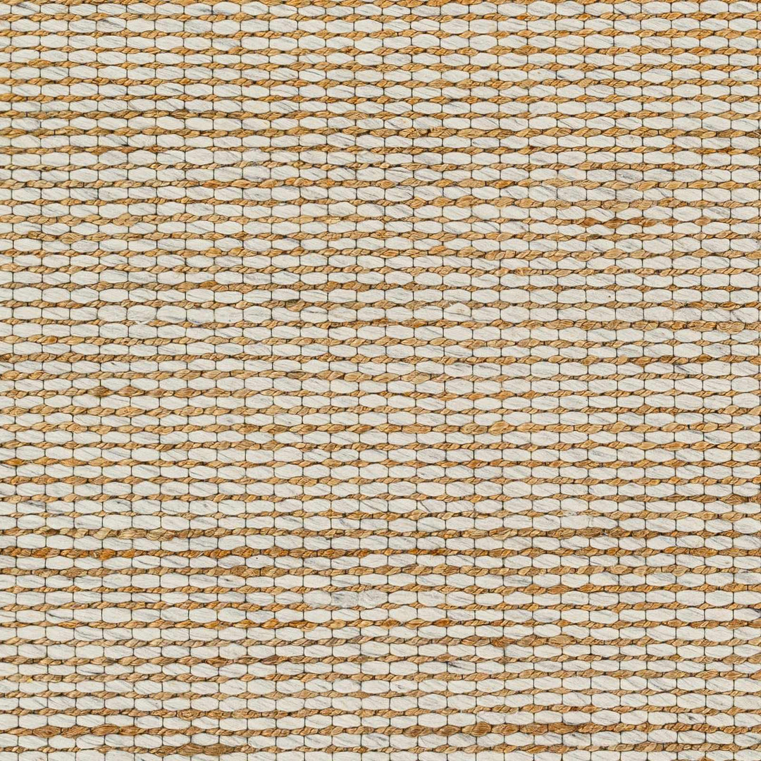 Riki Contemporary Tan And Beige Jute and Wool Rug - The Rug Decor