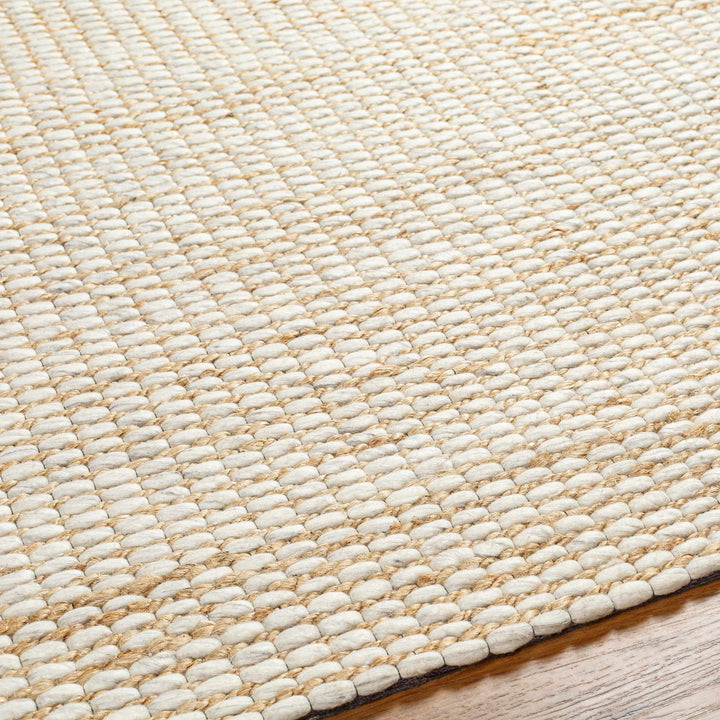 Riki Contemporary Tan And Beige Jute and Wool Rug - The Rug Decor