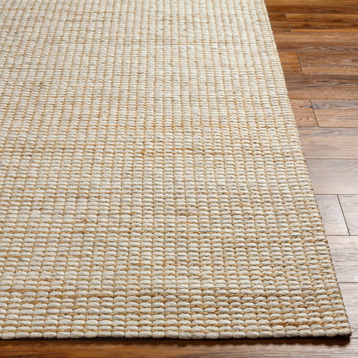 Riki Contemporary Tan And Beige Jute and Wool Rug - The Rug Decor