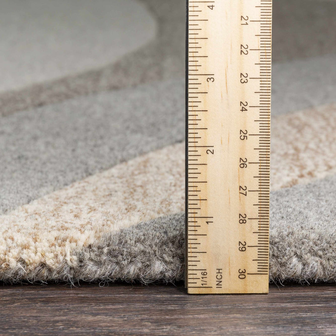 Rillton Contemporary Gray And Tan Wool Rug - The Rug Decor