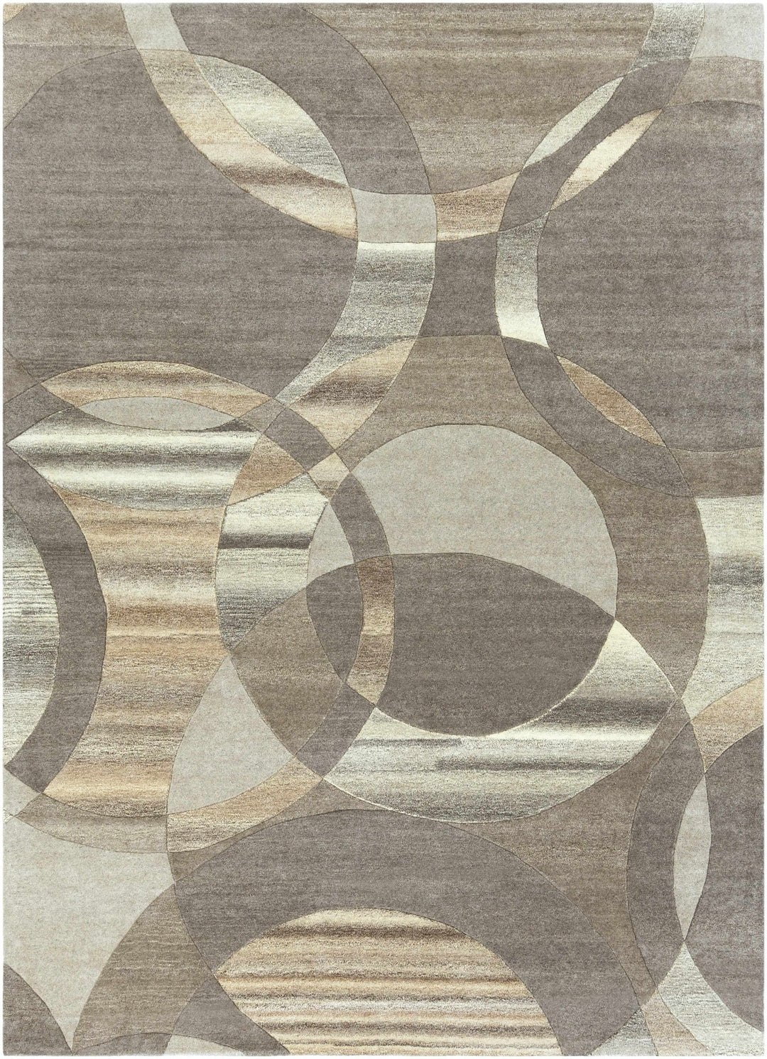 Rillton Contemporary Gray And Tan Wool Rug - The Rug Decor