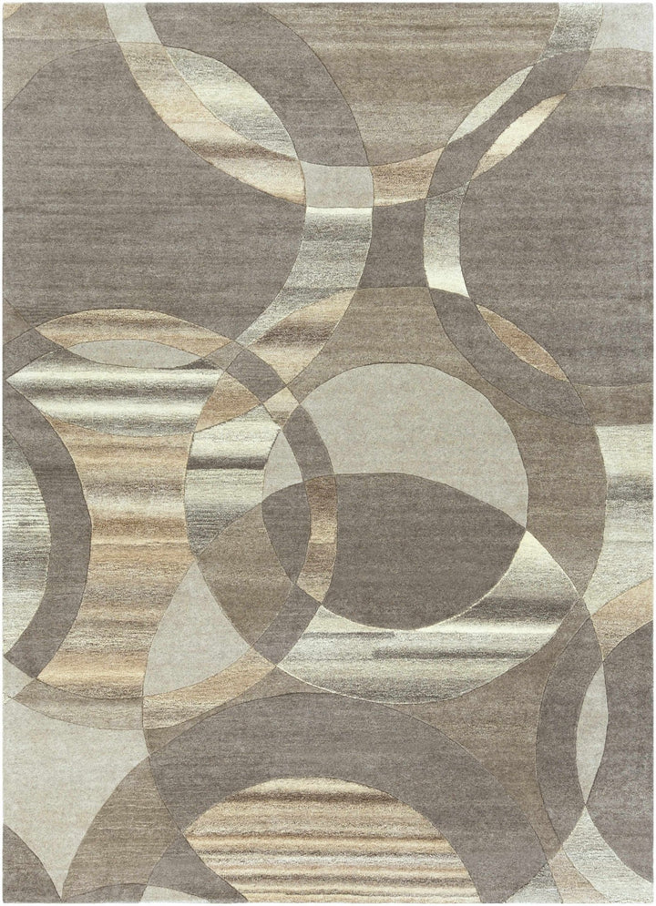 Rillton Contemporary Gray And Tan Wool Rug - The Rug Decor
