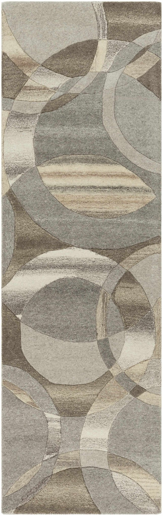 Rillton Contemporary Gray And Tan Wool Rug - The Rug Decor