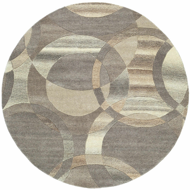 Rillton Contemporary Gray And Tan Wool Rug - The Rug Decor