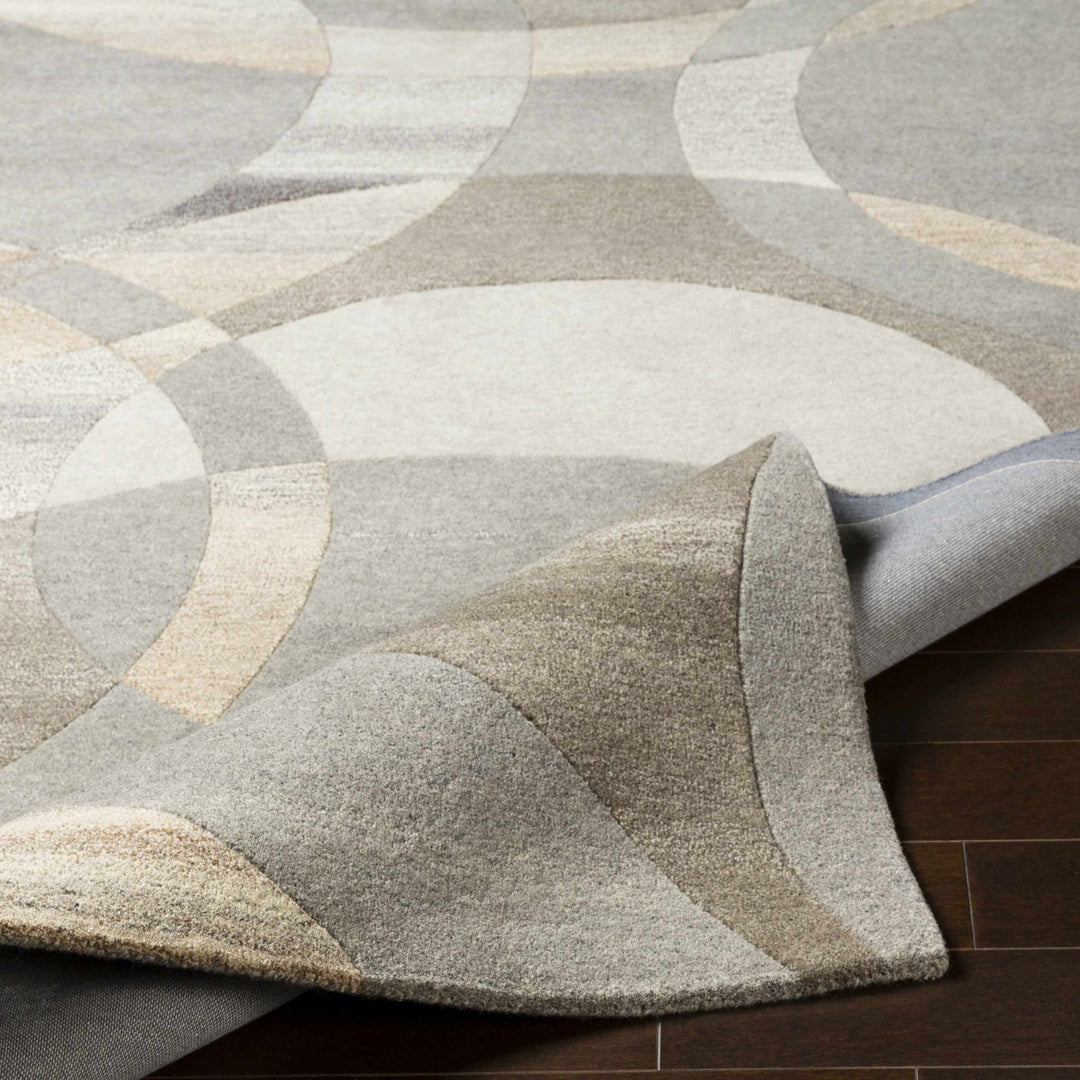 Rillton Contemporary Gray And Tan Wool Rug - The Rug Decor