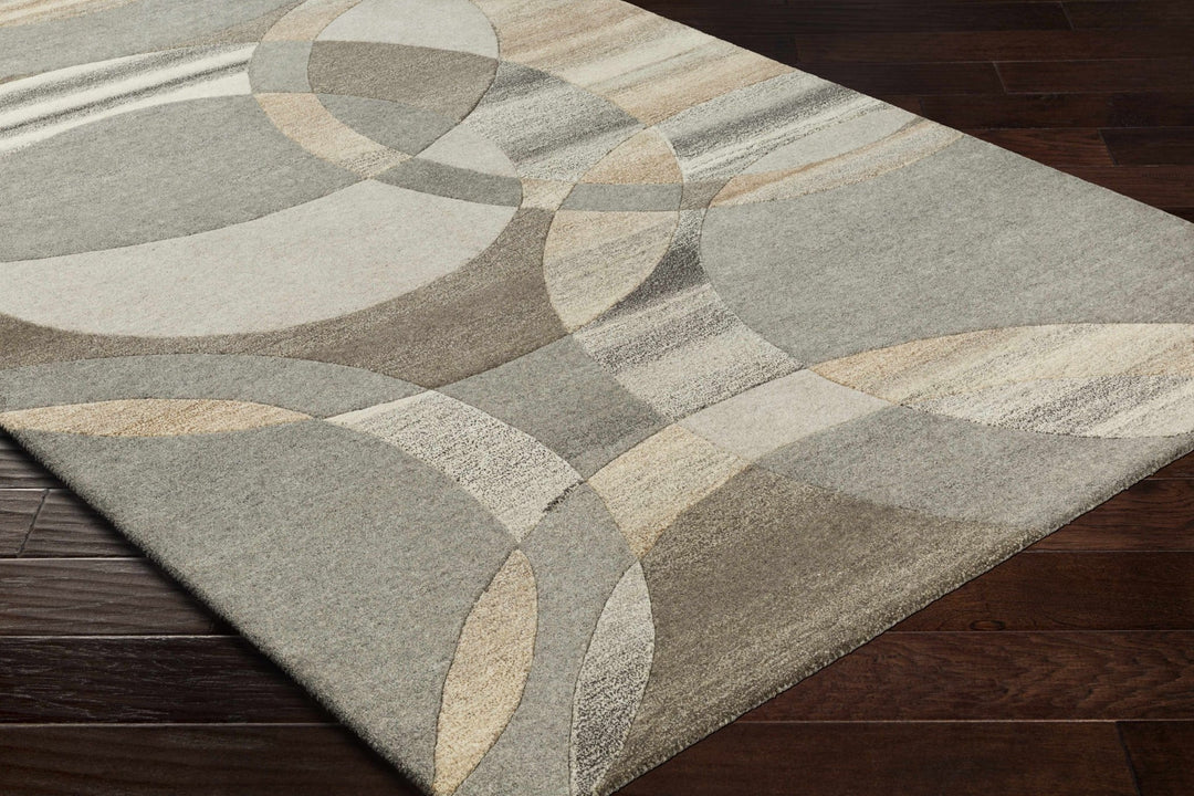 Rillton Contemporary Gray And Tan Wool Rug - The Rug Decor