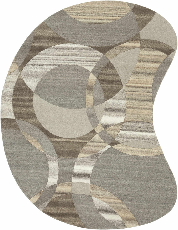 Rillton Contemporary Gray And Tan Wool Rug - The Rug Decor
