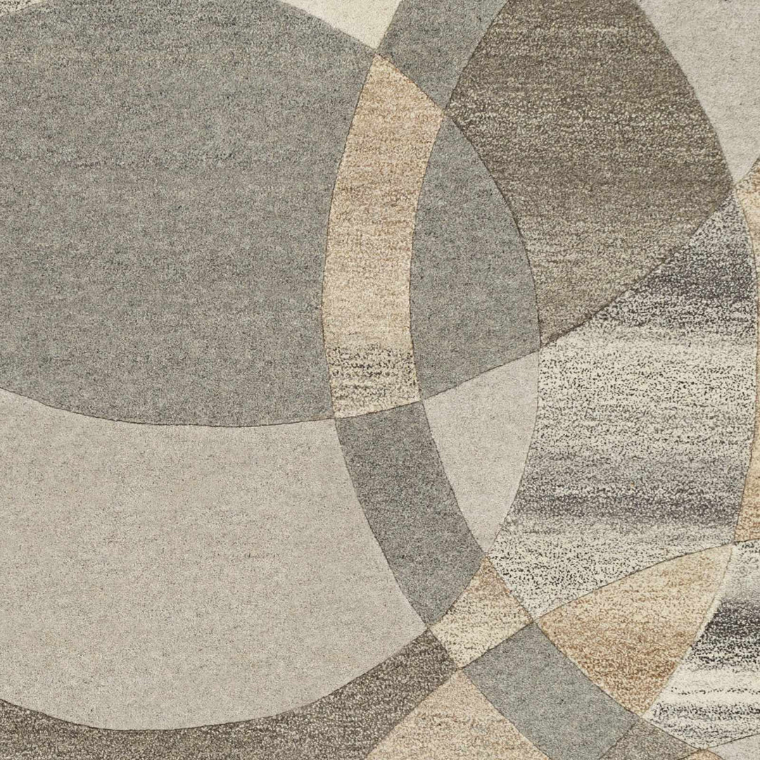 Rillton Contemporary Gray And Tan Wool Rug - The Rug Decor