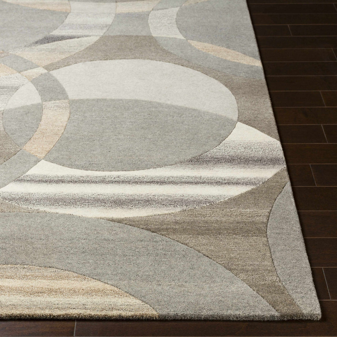 Rillton Contemporary Gray And Tan Wool Rug - The Rug Decor