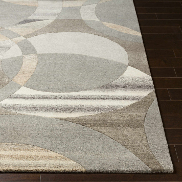Rillton Contemporary Gray And Tan Wool Rug - The Rug Decor