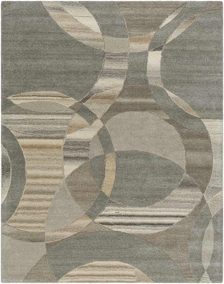 Rillton Contemporary Gray And Tan Wool Rug - The Rug Decor