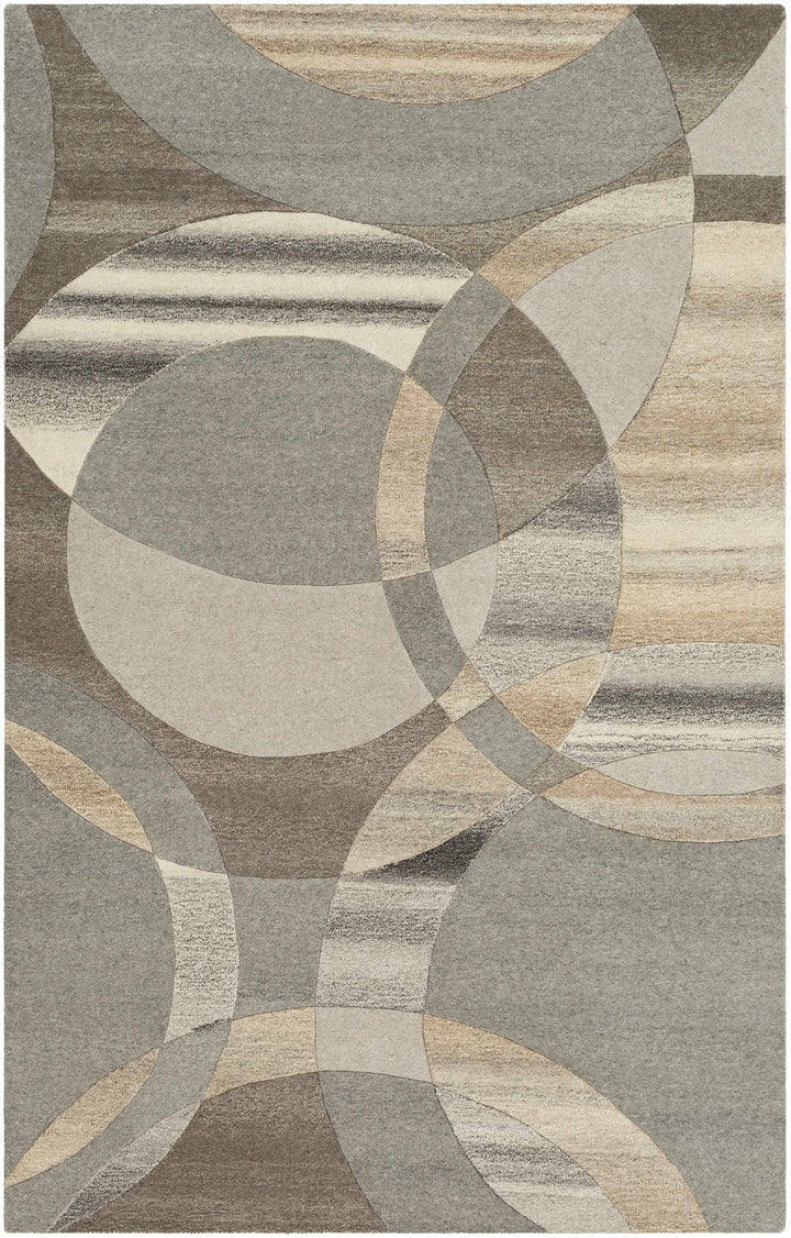 Rillton Contemporary Gray And Tan Wool Rug - The Rug Decor