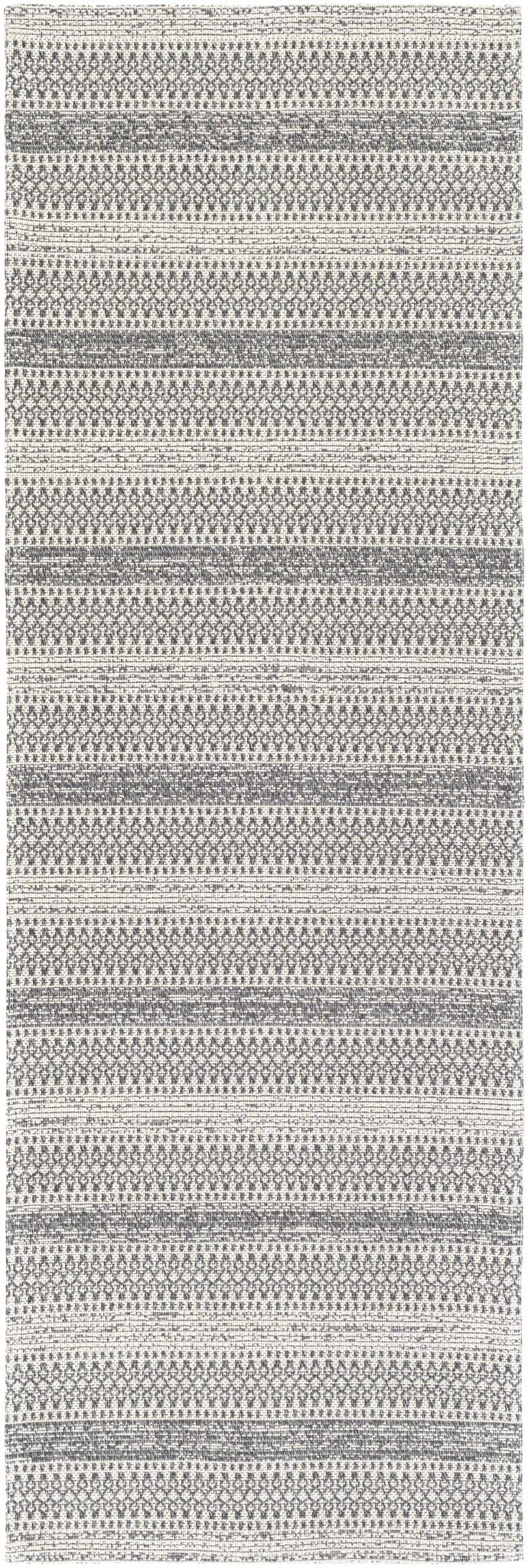 Ringtown Modern Geometrical Ivory And Charcoal Washable Area Rug - The Rug Decor