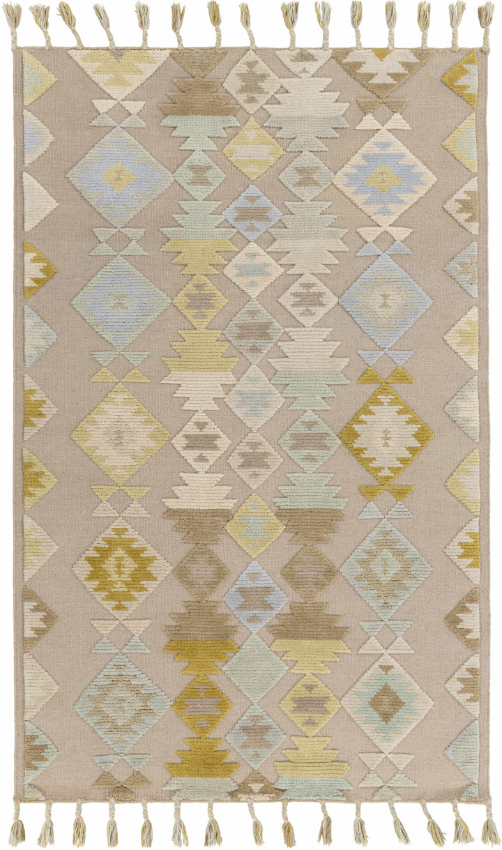 Rippon Traditional Style Taupe Hand Woven Area Rug