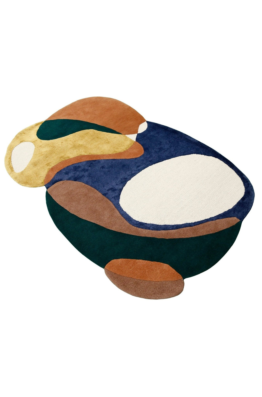 Riverstone Pattern Multicolor Hand Tufted 5x8 Wool Rug - The Rug Decor