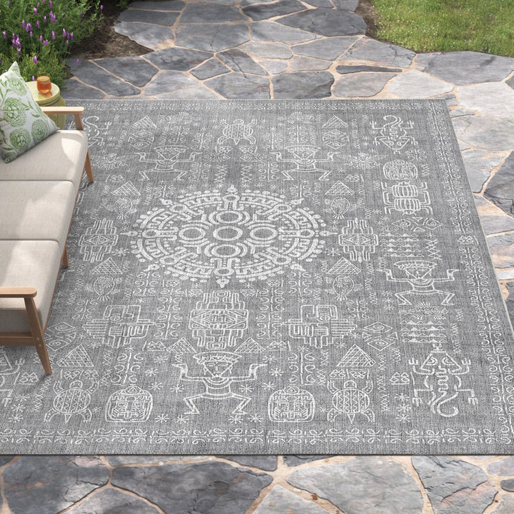 Rivet Silver Machine Washable Cotton Area Rug - The Rug Decor