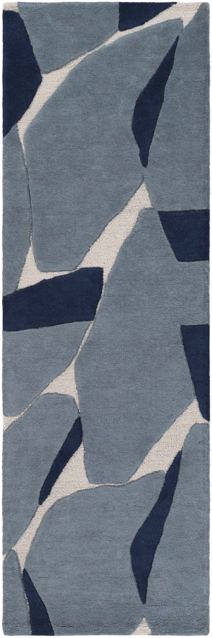Robbins Contemporary Abstract Gray Hand Tufted Wool Area Rug - The Rug Decor