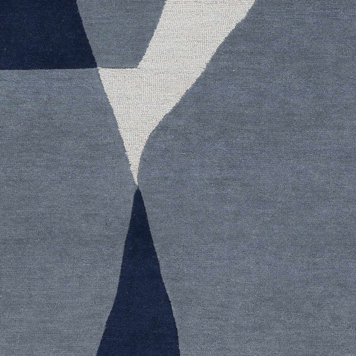 Robbins Contemporary Abstract Gray Hand Tufted Wool Area Rug - The Rug Decor