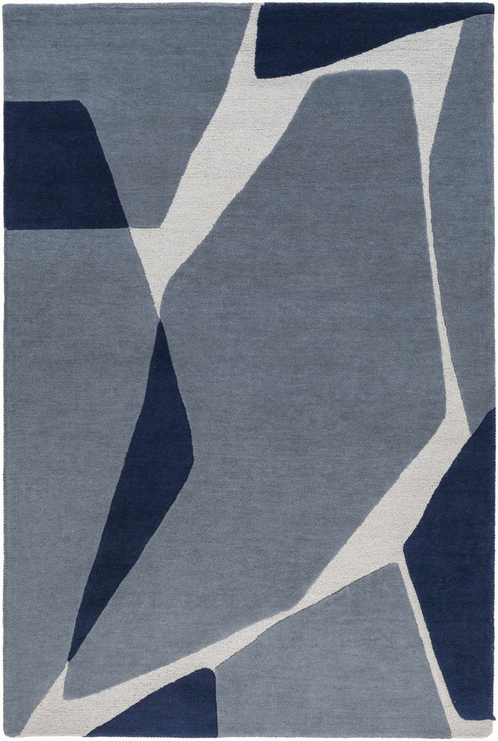 Robbins Contemporary Abstract Gray Hand Tufted Wool Area Rug - The Rug Decor