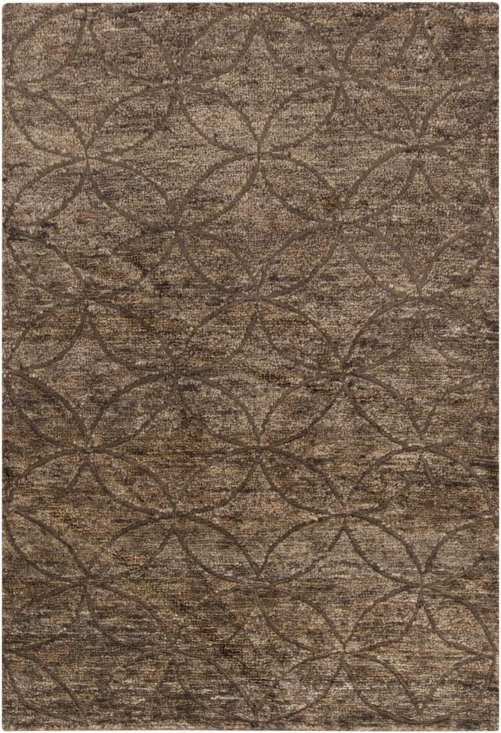 Roberts Modern Style Brown Hand Knotted Area Rug - The Rug Decor