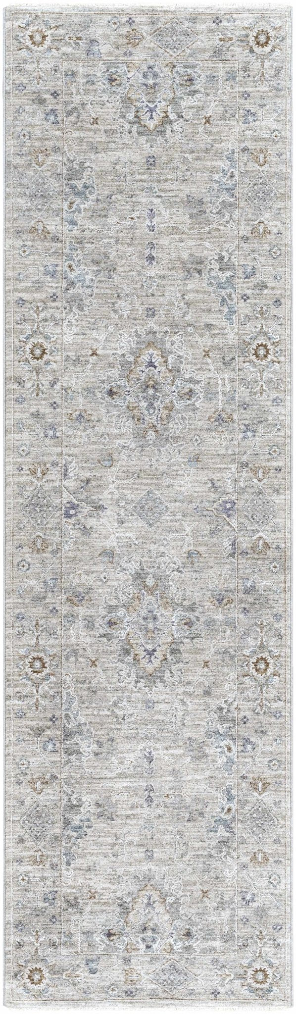 Rochedale Gray Traditional Floral Design Area Rug - The Rug Decor
