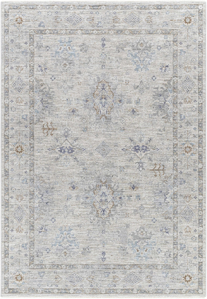 Rochedale Gray Traditional Floral Design Area Rug - The Rug Decor