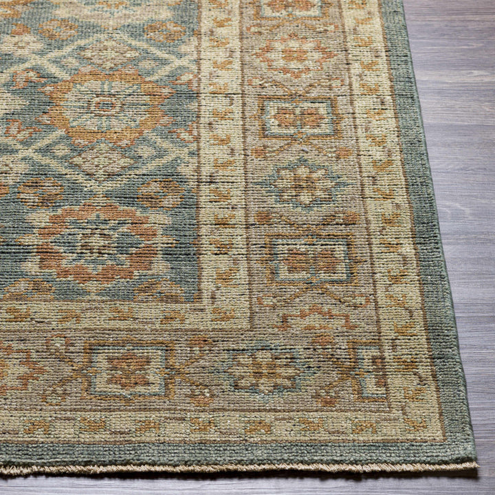 Rockton Traditional Style Beige And Blue Hand Knotted Area Rug