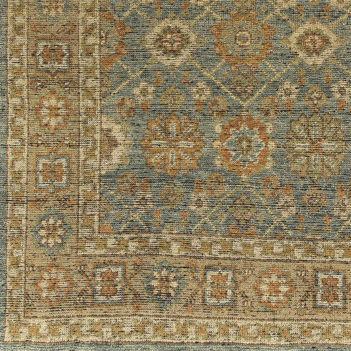 Rockton Traditional Style Beige And Blue Hand Knotted Area Rug