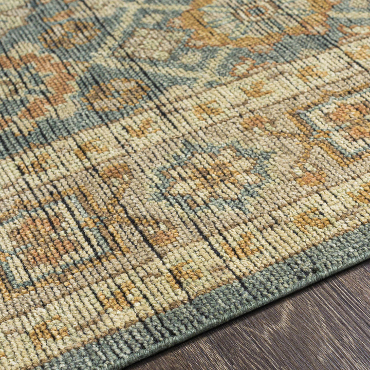 Rockton Traditional Style Beige And Blue Hand Knotted Area Rug