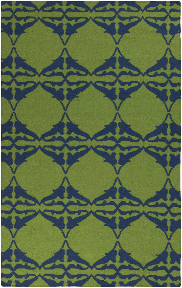 Rodney Contemporary Style Green Hand Woven Area Rug