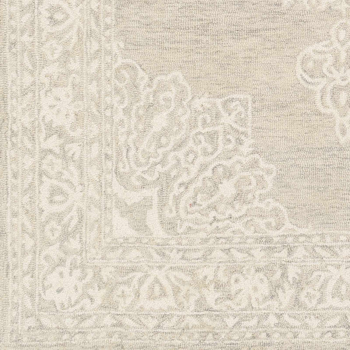 Roessleville Transitional Cream And Gray Wool Area Rug - The Rug Decor