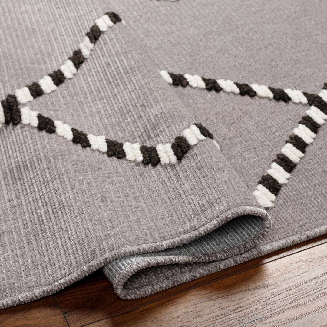 Rolf Contemporary Geometrical Gray And Black Rug - The Rug Decor