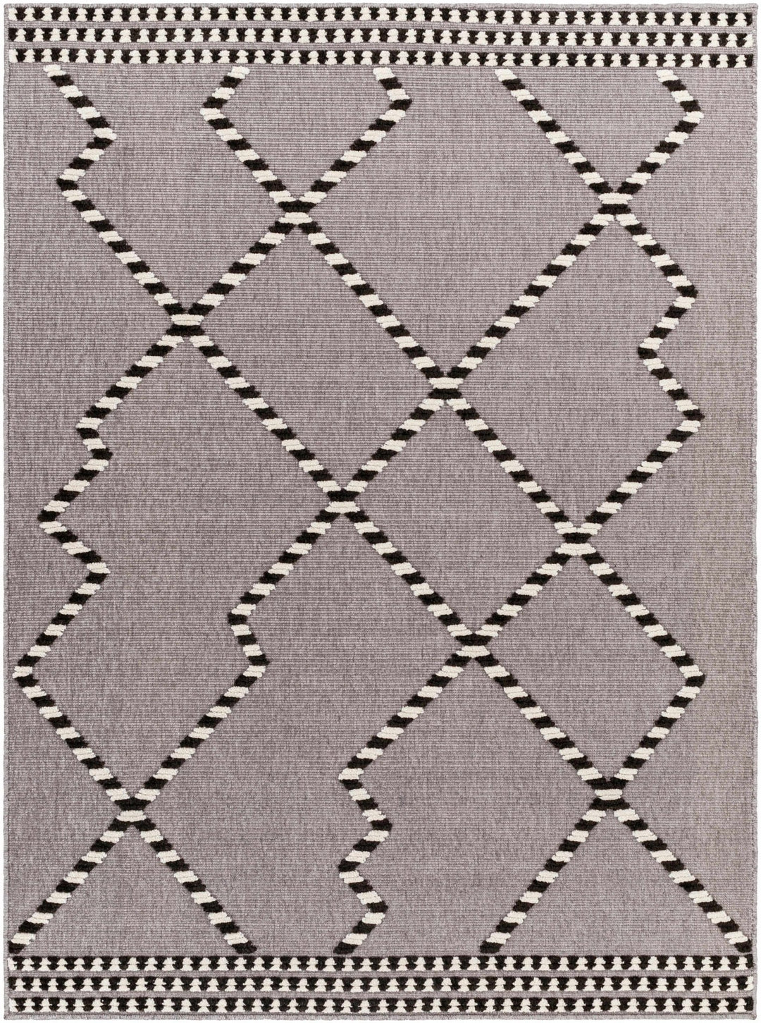 Rolf Contemporary Geometrical Gray And Black Rug - The Rug Decor